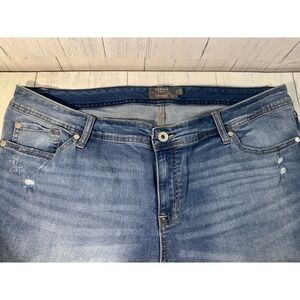Torrid Luxe Slim Boot Jeans Medium Wash Distressed Women Size 20R